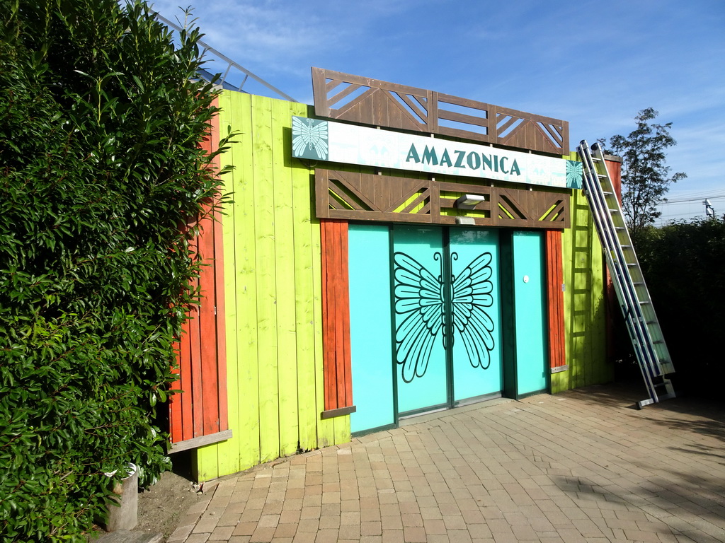 Front entrance of the Amazonica building at the South America area at the Diergaarde Blijdorp zoo