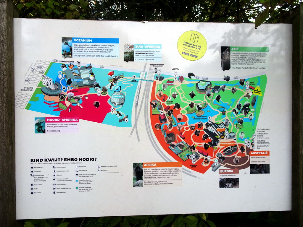 Map of the Diergaarde Blijdorp zoo