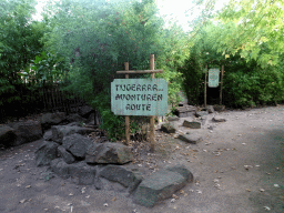 Sign of the Tiger Adventure Route at the Asia area at the Diergaarde Blijdorp zoo