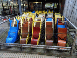 Carts for children at the entrance to the Diergaarde Blijdorp zoo