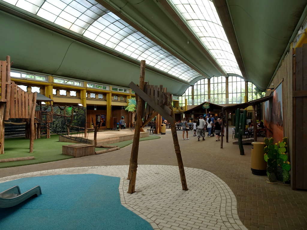 Interior of the Biotopia playground in the Rivièrahal building at the Africa area at the Diergaarde Blijdorp zoo