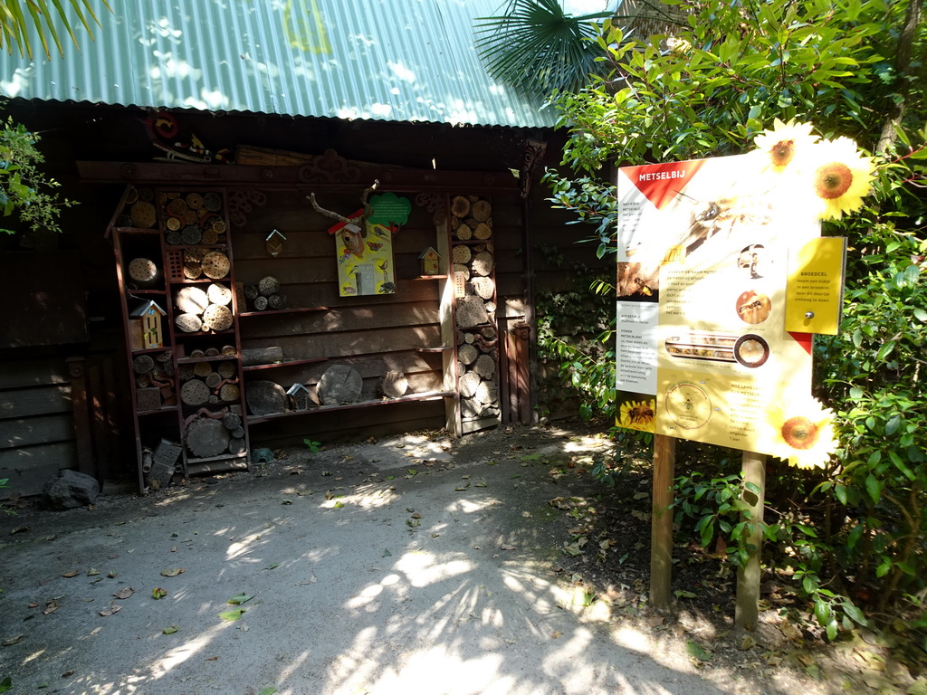 Beehives at the Asia area at the Diergaarde Blijdorp zoo