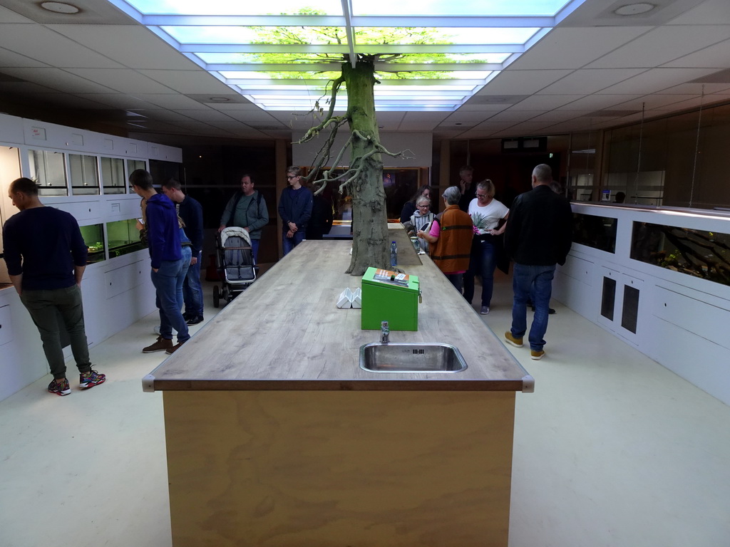 Interior of the Nature Conservation Center at the Oceanium at the Diergaarde Blijdorp zoo