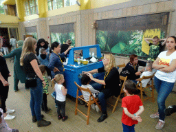 Face painters at the Biotopia playground in the Rivièrahal building at the Africa area at the Diergaarde Blijdorp zoo