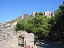 Entrance to the top of the Roman Theatre, and the Citadel