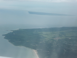 View on the surroundings of Tallinn and the Naissaar island, from the plane from Amsterdam to Tallinn