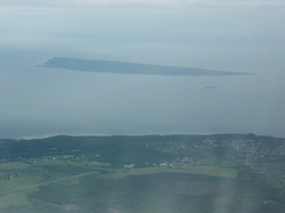 View on the surroundings of Tallinn and the Naissaar island, from the plane from Amsterdam to Tallinn