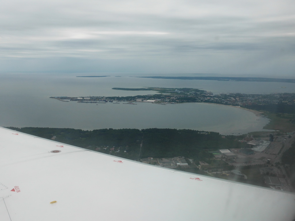 View on the surroundings of Tallinn and the Aegna island, from the plane from Amsterdam to Tallinn