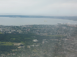 View on the city of Tallinn, from the plane from Amsterdam to Tallinn