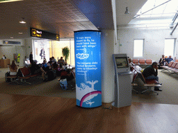 Skype commercial at the departure gate at Tallinn Airport