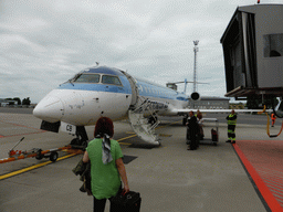 Our Estonian Airlines airplane at Tallinn Airport