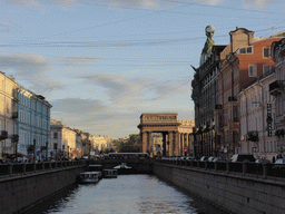 The Kazansky Bridge over the Griboedov Canal, and the eastern part of the Kazan Cathedral