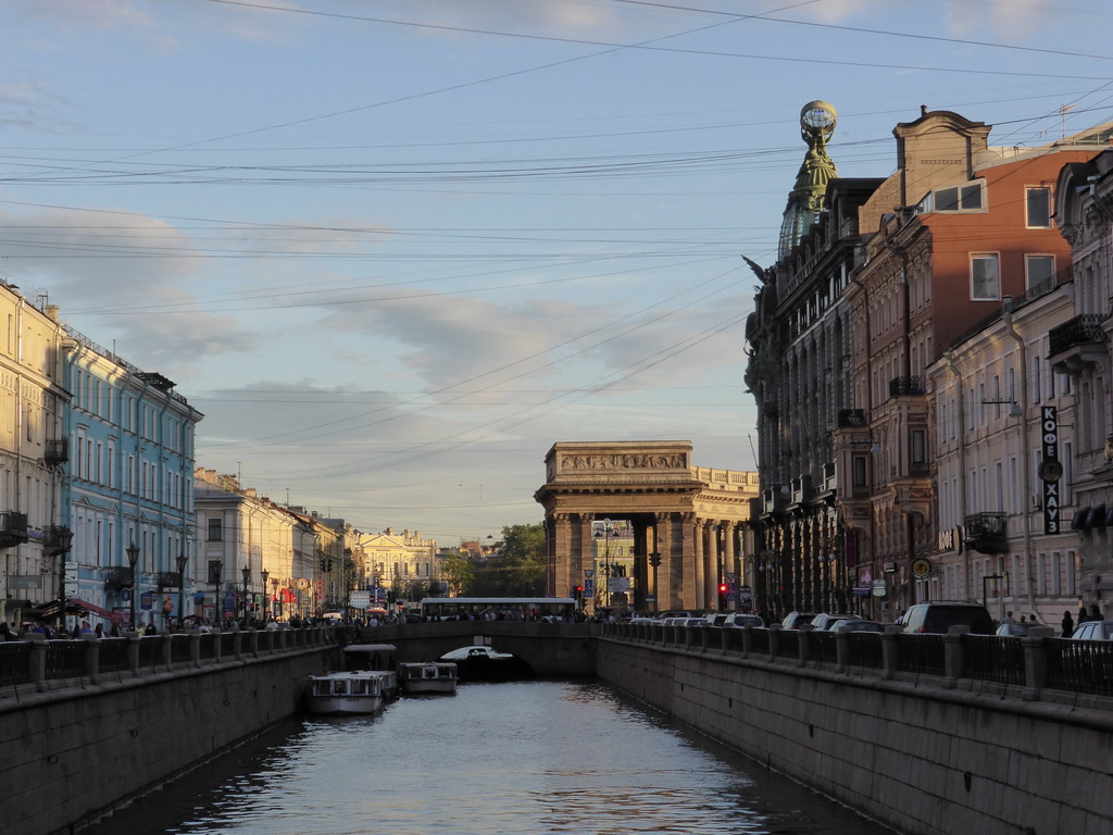 The Kazansky Bridge over the Griboedov Canal, and the eastern part of the Kazan Cathedral