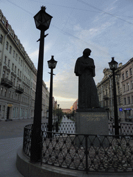 Statue of Nikolai Gogol at Malaya Konyushennaya Street