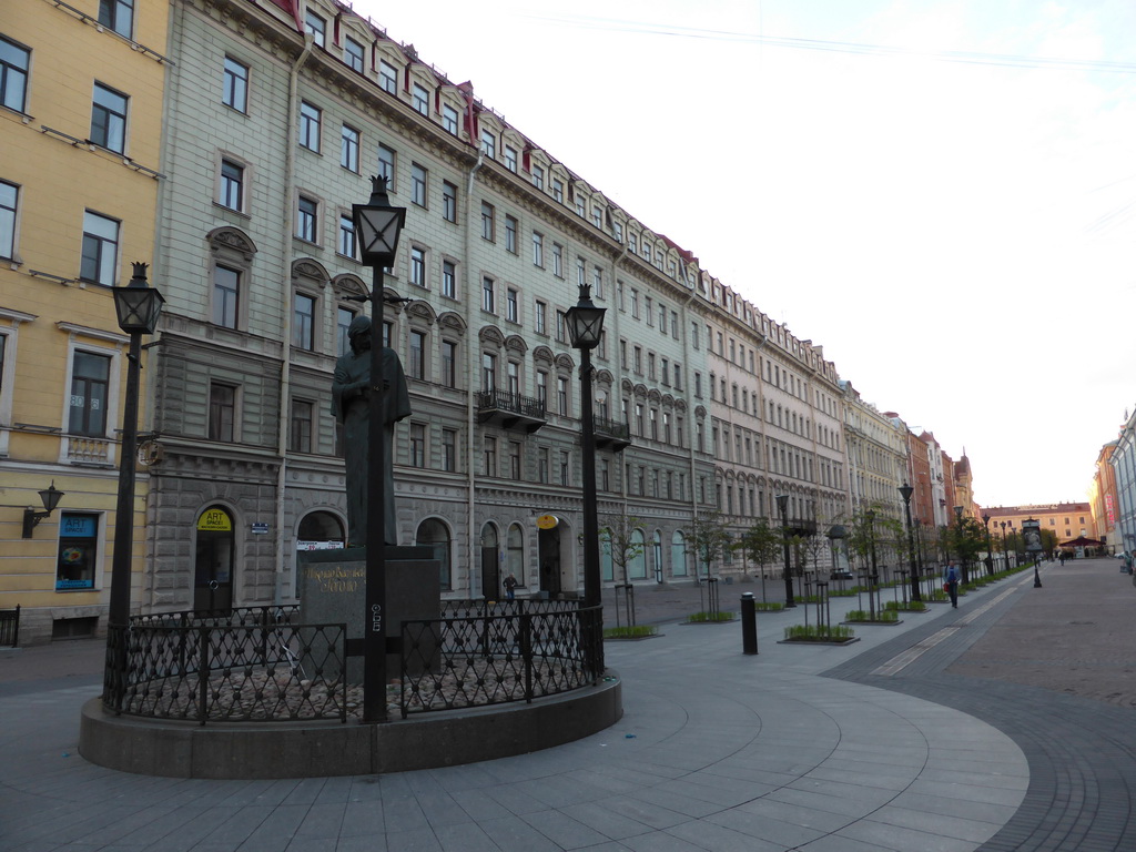 Statue of Nikolai Gogol at Malaya Konyushennaya Street