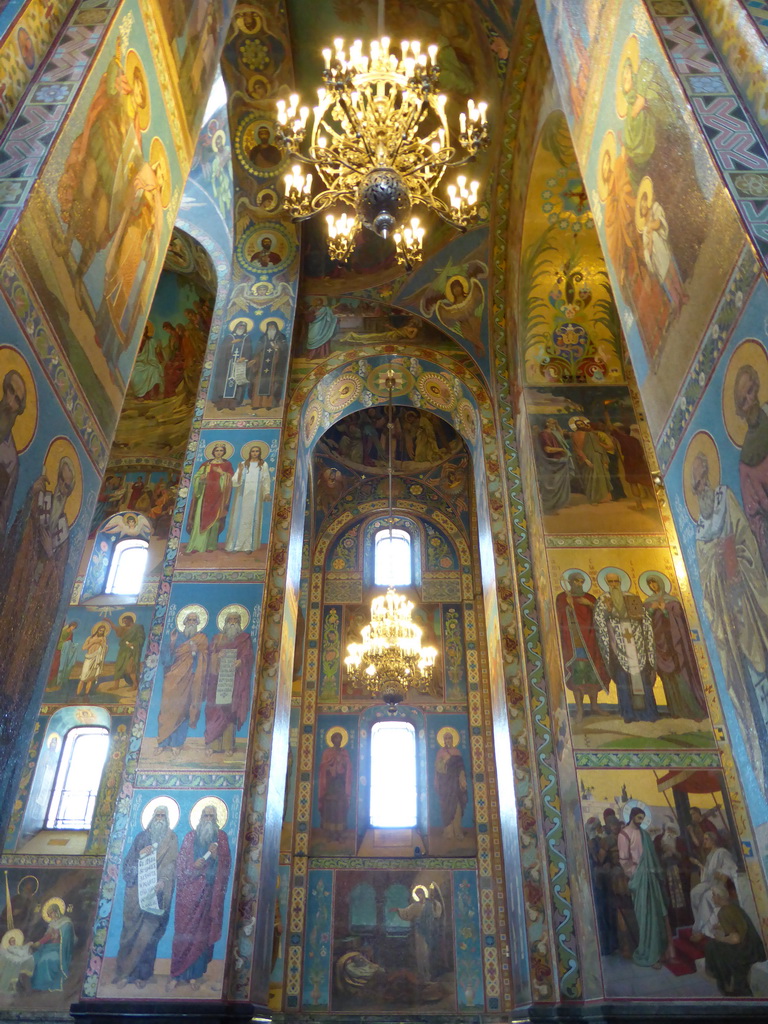 Mosaics in the left aisle of the Church of the Savior on Spilled Blood