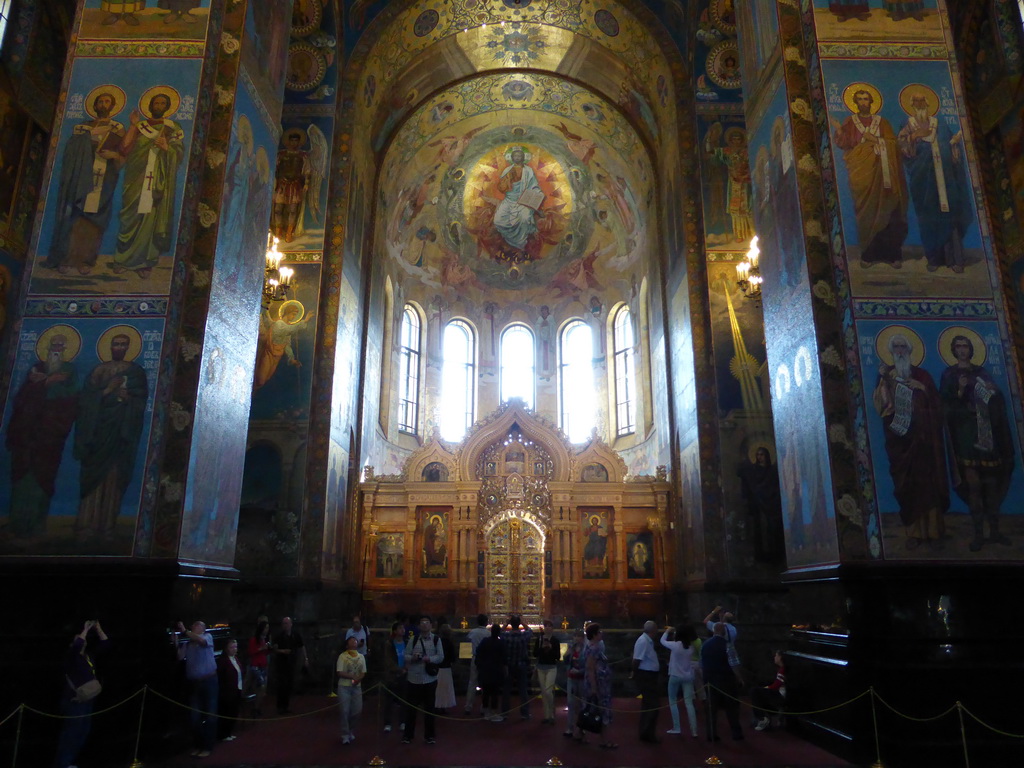 Nave and apse with iconostasis in the Church of the Savior on Spilled Blood