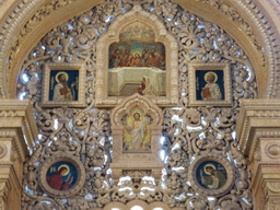 Central upper area of the central iconostasis in the Church of the Savior on Spilled Blood