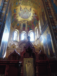 The right chapel with iconostasis in the Church of the Savior on Spilled Blood