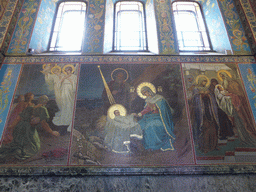 Mosaics and windows in the Church of the Savior on Spilled Blood