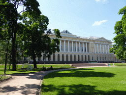 Back side of the Mikhailovsky Palace of the State Russian Museum at the Mikhaylovsky Garden