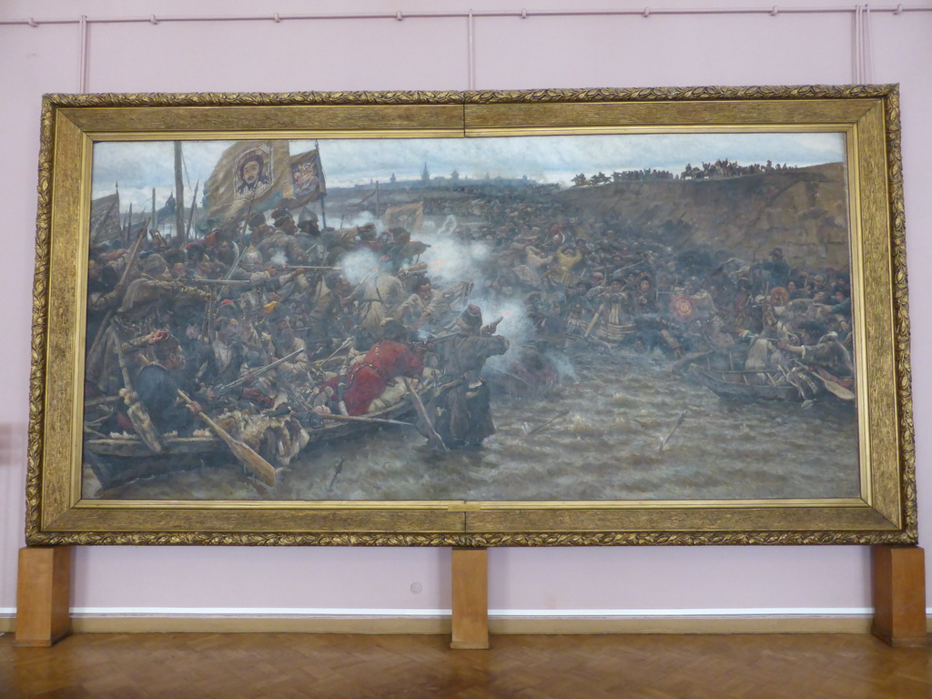 Painting `Yermak`s Conquest of Siberia` by Vasily Surikov, at the Mikhailovsky Palace of the State Russian Museum