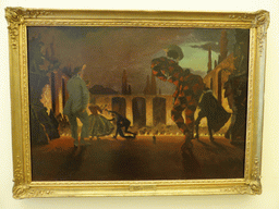 Painting `Italian Comedy` by Alexander Benois, at the Mikhailovsky Palace of the State Russian Museum