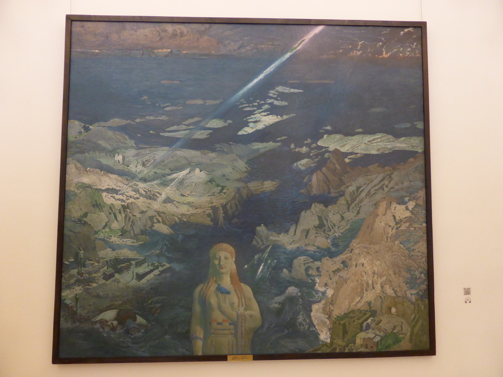 Painting `Ancient Horror or Lightning of Zeus` by Leon Bakst, at the Mikhailovsky Palace of the State Russian Museum