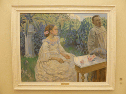 Painting `Self-Portrait with Sister` by Victor Borisov-Musatov, at the Mikhailovsky Palace of the State Russian Museum