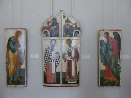 Three Russian icons of the Apostles, at the Mikhailovsky Palace of the State Russian Museum