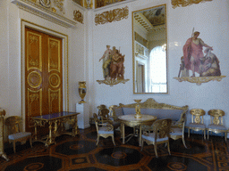 Room with decorated furniture at the Mikhailovsky Palace of the State Russian Museum