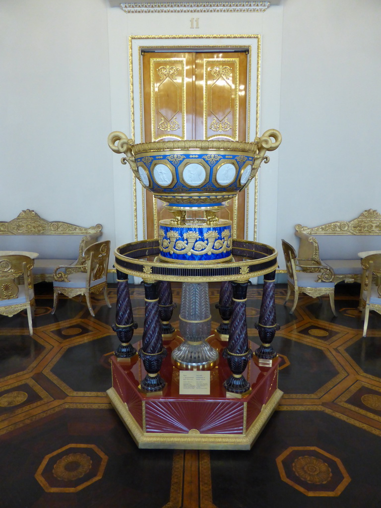 Decorated vase at the Mikhailovsky Palace of the State Russian Museum