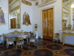 Room with decorated furniture at the Mikhailovsky Palace of the State Russian Museum