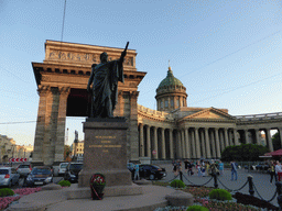 Statue of Mikhail Kutuzov at the front left side of the Kazan Cathedral