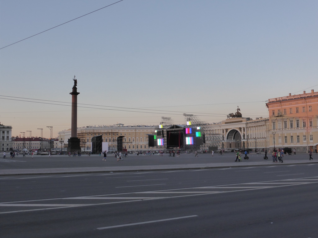Palace Square with the Alexander Column and the stage for the Scarlet Sails celebration