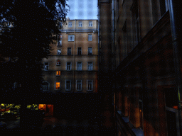 View on the inner square from our room in the By The Hermitage Hotel, at sunset