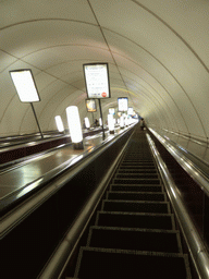Escalator at the subway station Nevskiy Prospekt