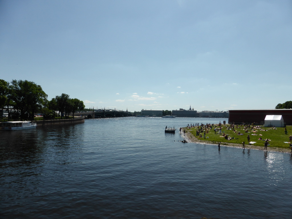 The Zayachy Island, the Kronverksky Strait and the Troitsky Bridge over the Neva river, viewed from the Ioannovsky Bridge