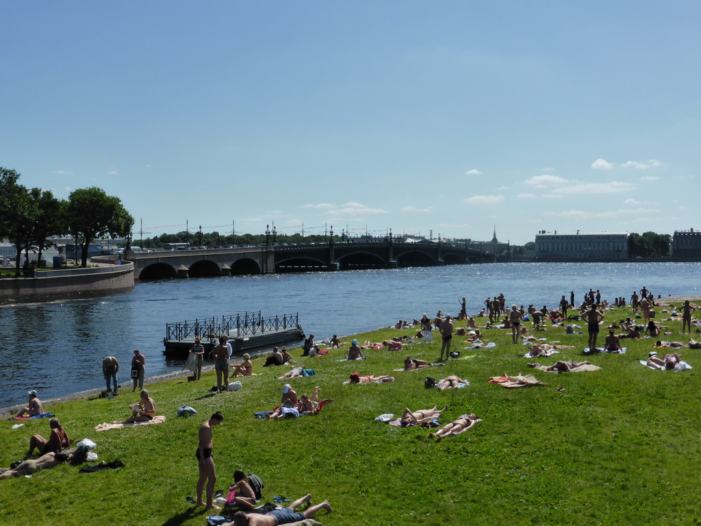 The Zayachy Island, the Kronverksky Strait and the Troitsky Bridge over the Neva river, viewed from the Ioannovsky Bridge