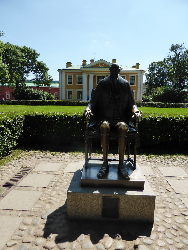 The Monument to Peter I by Mihail Chemiakin and the Ober-officer`s Guardhouse at the Peter and Paul Fortress