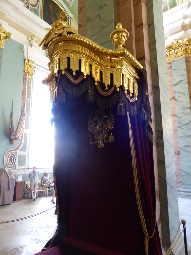 Royal seat in the Peter and Paul Cathedral at the Peter and Paul Fortress