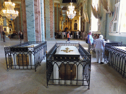 Tombs of tsars at the Peter and Paul Cathedral at the Peter and Paul Fortress