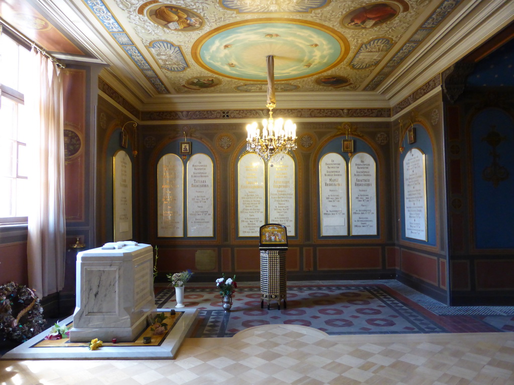 The Chapel of St. Catherine the Martyr at the Peter and Paul Cathedral at the Peter and Paul Fortress, with the tombs of Tsar Nicholas II and his family