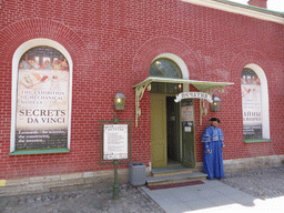 Entrance to the exhibition of mechanical models `The Secrets of Da Vinci` at the Peter and Paul Fortress