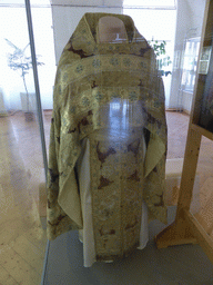 Vestments at the exhibition `History of Peter and Paul Fortress` in the Neva Curtain at the Peter and Paul Fortress