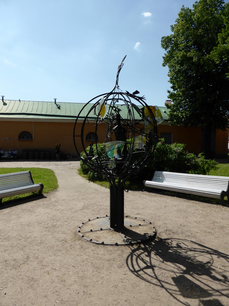 Piece of art on a square at the Peter and Paul Fortress