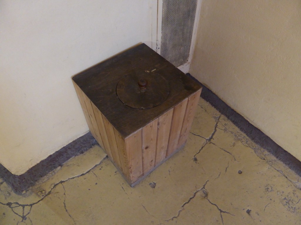 Toilet in a prison cell at the Trubetskoy Bastion Prison at the Peter and Paul Fortress