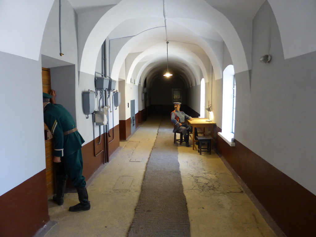 Hallway with wax statues at the Trubetskoy Bastion Prison at the Peter and Paul Fortress