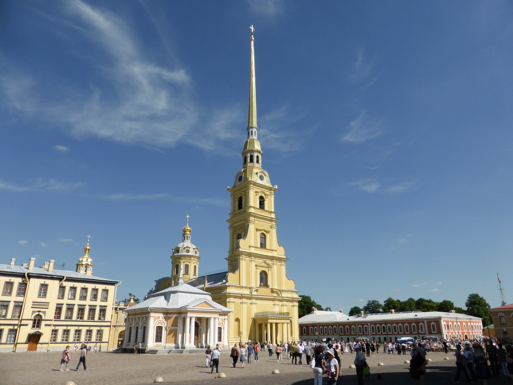 The Boat House and the Peter and Paul Cathedral at the Peter and Paul Fortress