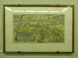 Old map of Russia and Alaska, at the exhibition `History of the Petersburg - Petrograd` at the Commandant`s House at the Peter and Paul Fortress